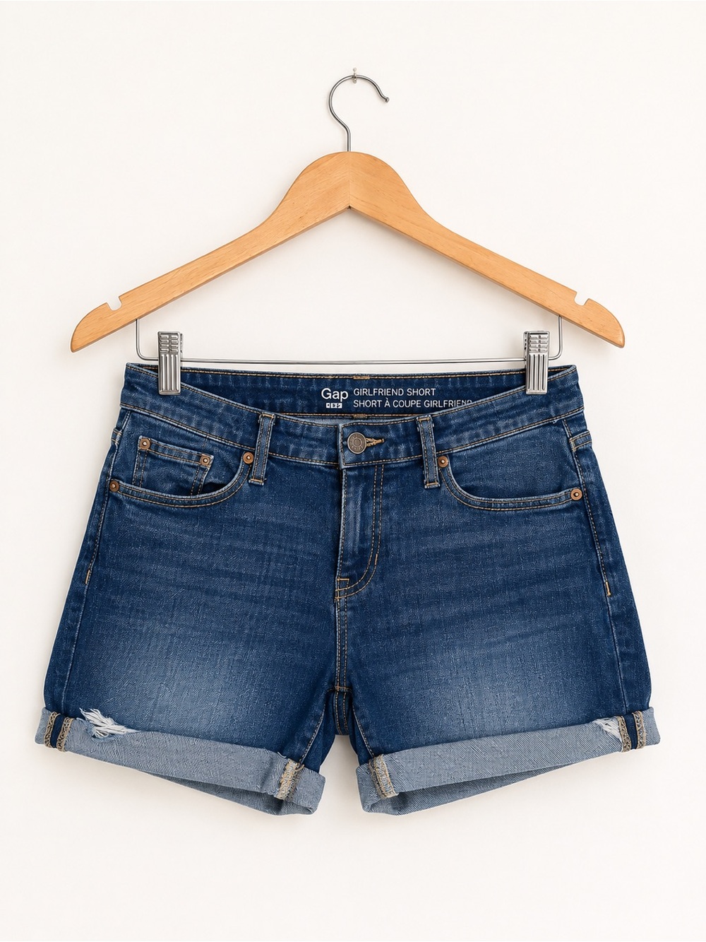 Gap Girlfriend Denim Shorts | Rolled Hem | Size 26 / US 2